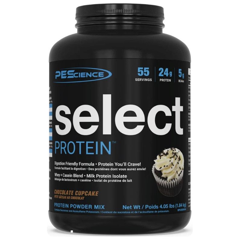 PEScience Select Protein 5-pound tub used in moist high-protein banana bread recipe