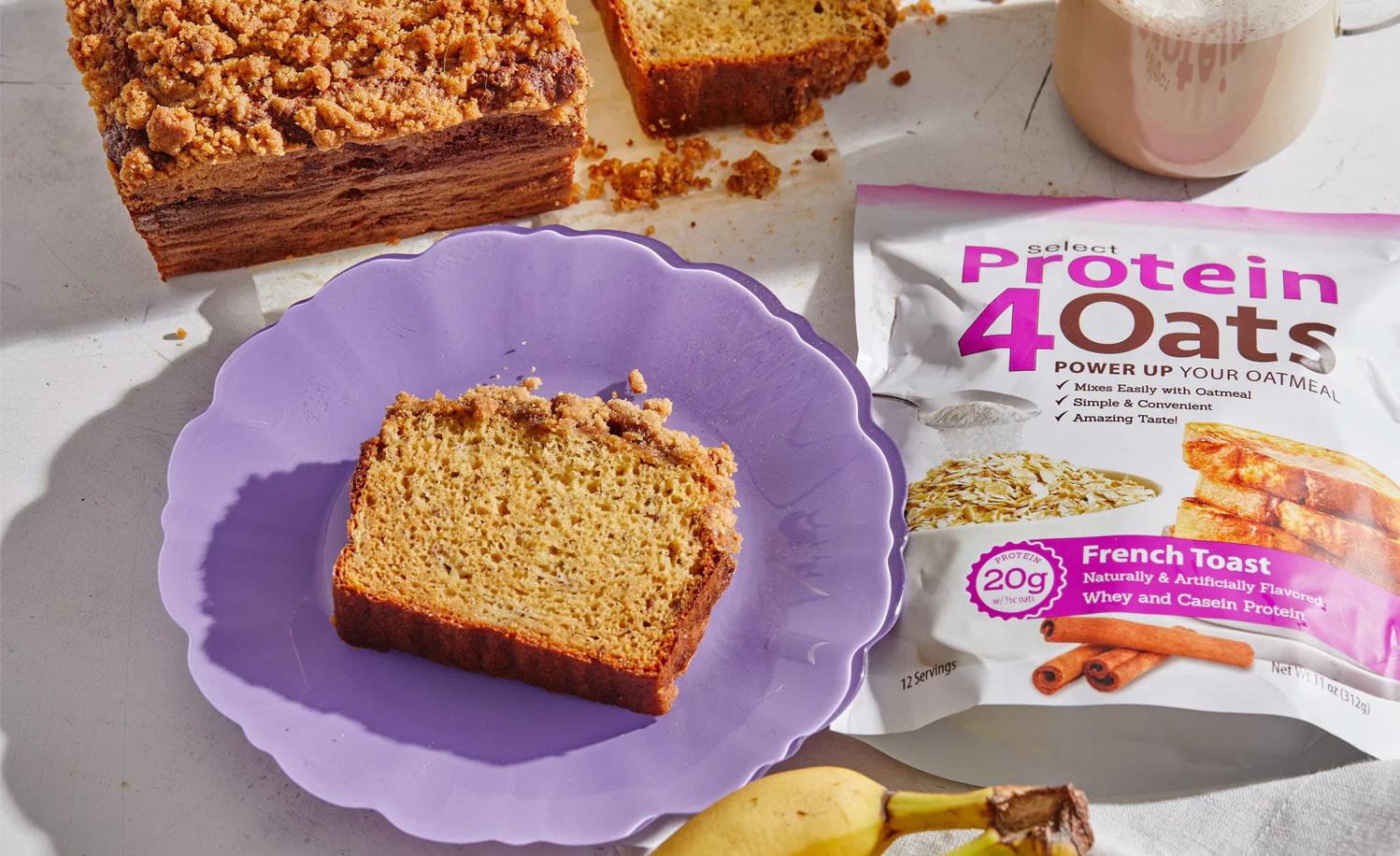 French Toast Banana Bread with Streusel