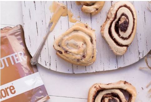 Nuts 'n More Maple Peanut Butter Cinnamon Rolls - high-protein recipe with Nuts 'n More from Top Nutrition & Fitness Canada