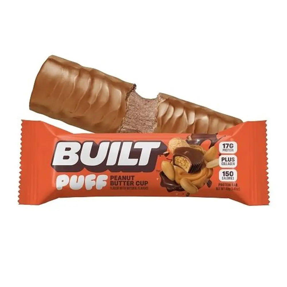 Built Protein Bar (1 bar) - Top Nutrition and Fitness Canada Coconut PUFF-Cookie Dough Chunk Puff-Strawberries 'N Cream-Mint Chip Puff-Brownie Batter PUFF