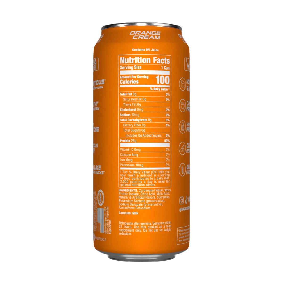 Bucked Up Lightly Carbonated Protein Drink (1 can)