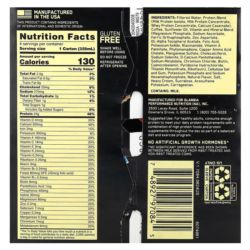 Optimum Nutrition Gold Standard RTD Protein Shake — alternate angle