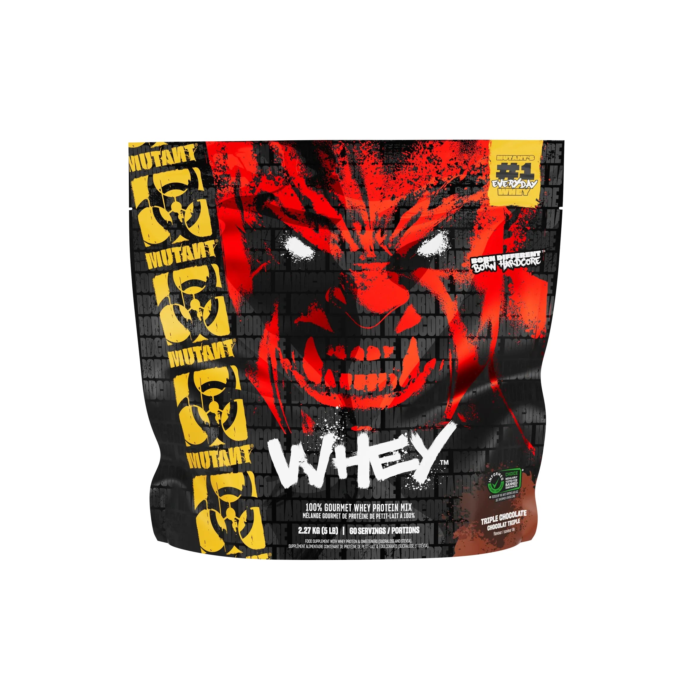 Mutant Whey Protein Powder (5 lbs) - Top Nutrition and Fitness Canada Vanilla Ice Cream-Triple Chocolate-Strawberry and Cream-Cookies and Cream-Chocolate Fudge Brownie