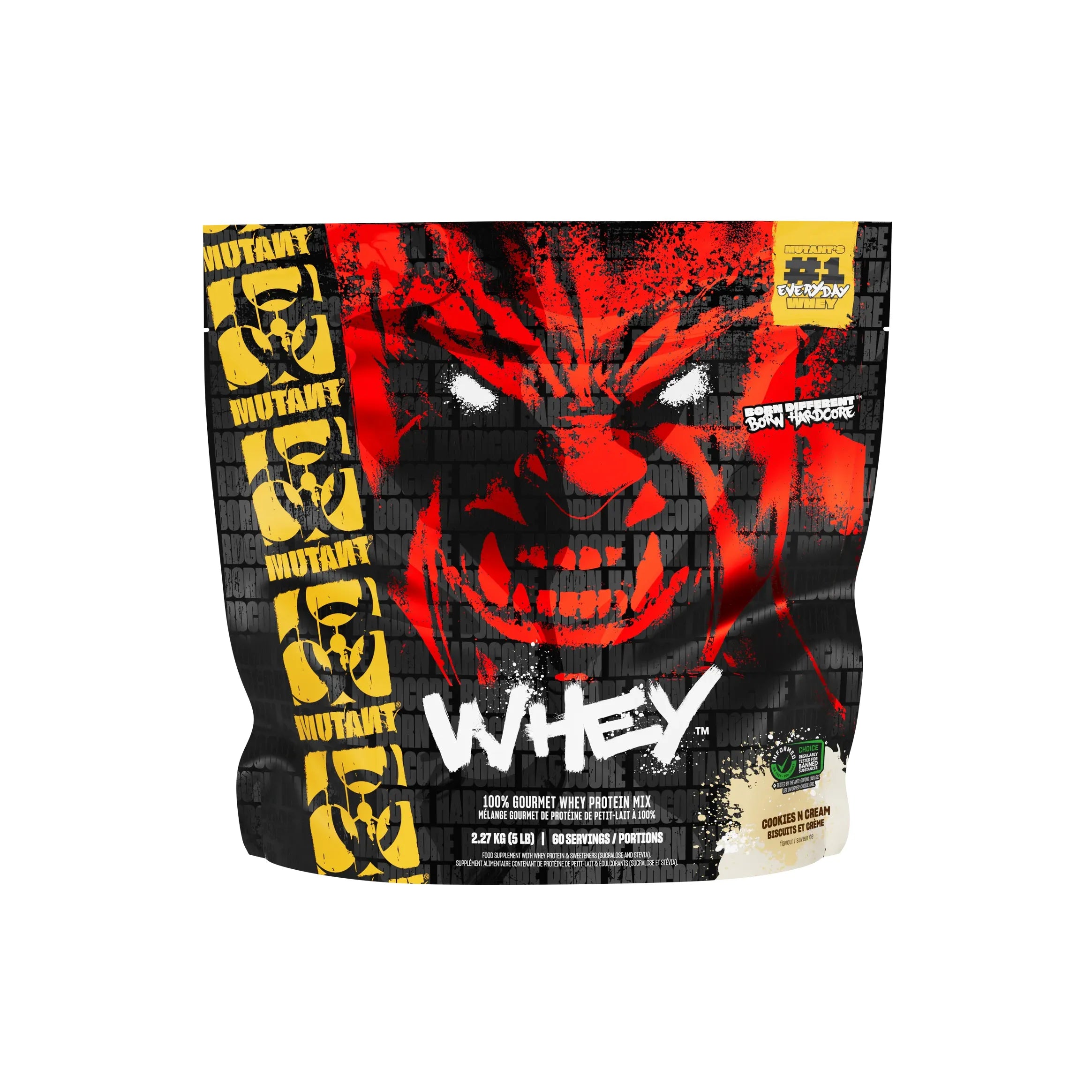 Mutant Whey Protein Powder (5 lbs) - Top Nutrition and Fitness Canada Vanilla Ice Cream-Triple Chocolate-Strawberry and Cream-Cookies and Cream-Chocolate Fudge Brownie