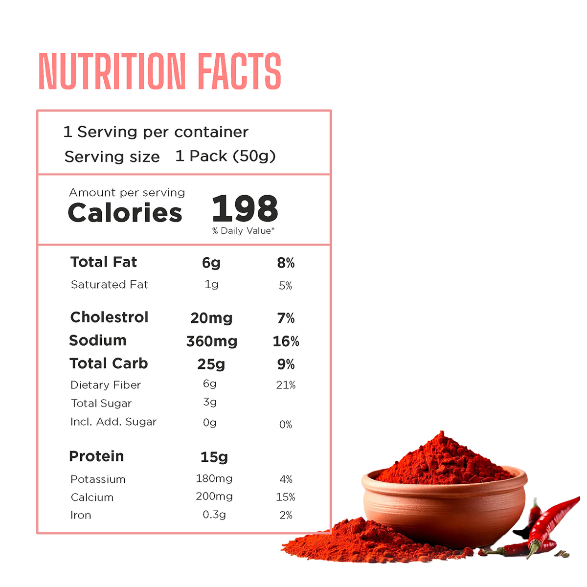 Smarter Protein Puffs Barbecue (50g bag) Nutrition Facts panel