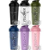 Velomix Shaker Bottle with Ball (1 bottle-28 oz) - Top Nutrition and Fitness Canada Black-Silver-Gray-dark grey-Red