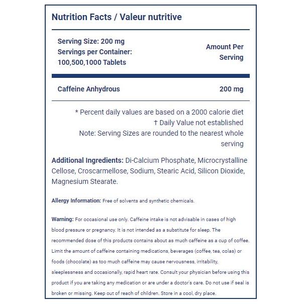 4Ever Fit Caffeine Tablets 200mg (100 tablets) - Top Nutrition and Fitness