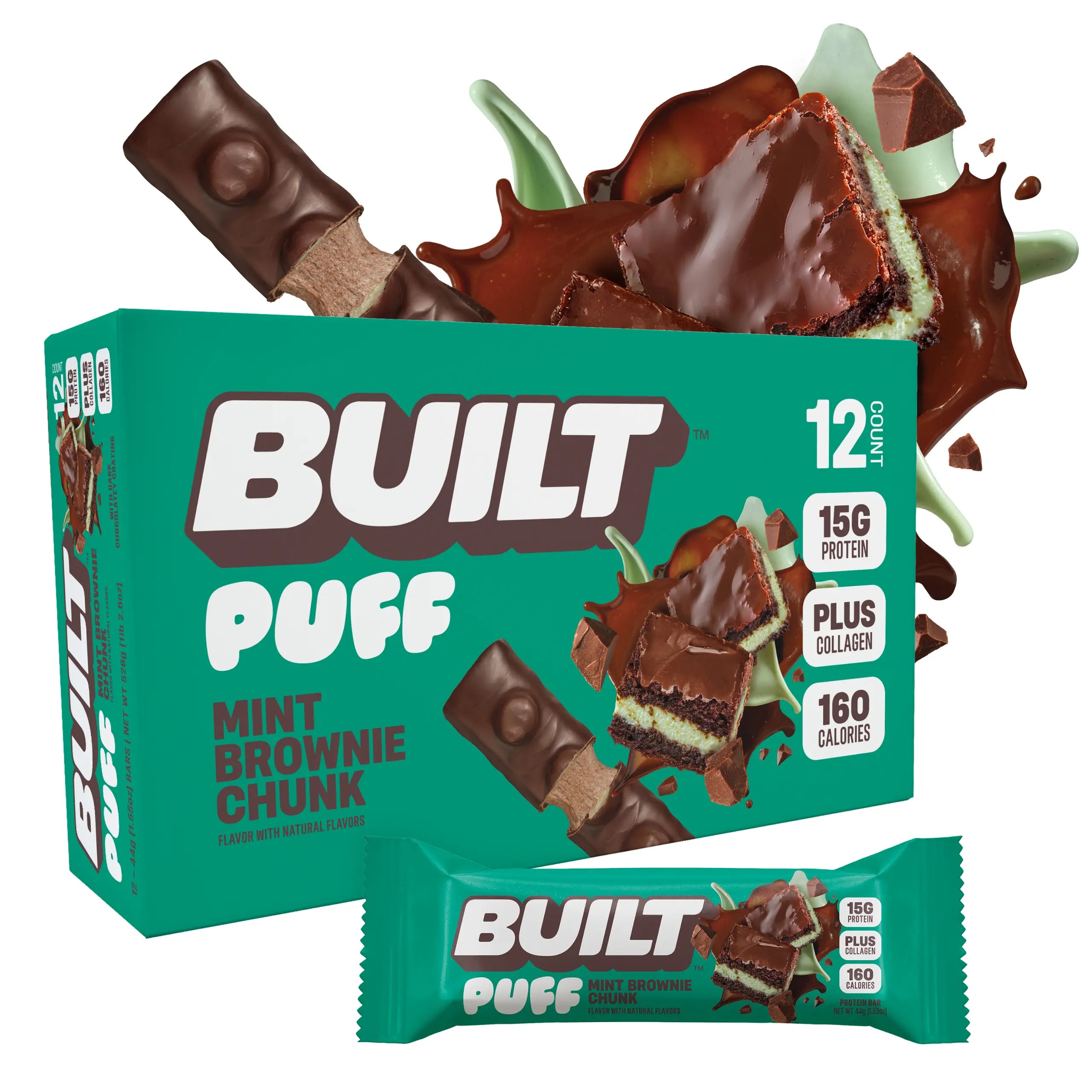 Built Protein Bars & Puffs (1 Box of 12) NEW Strawberry Shortcake Chunk Puff *LIMITED* - Built Bar - Top Nutrition and Fitnes