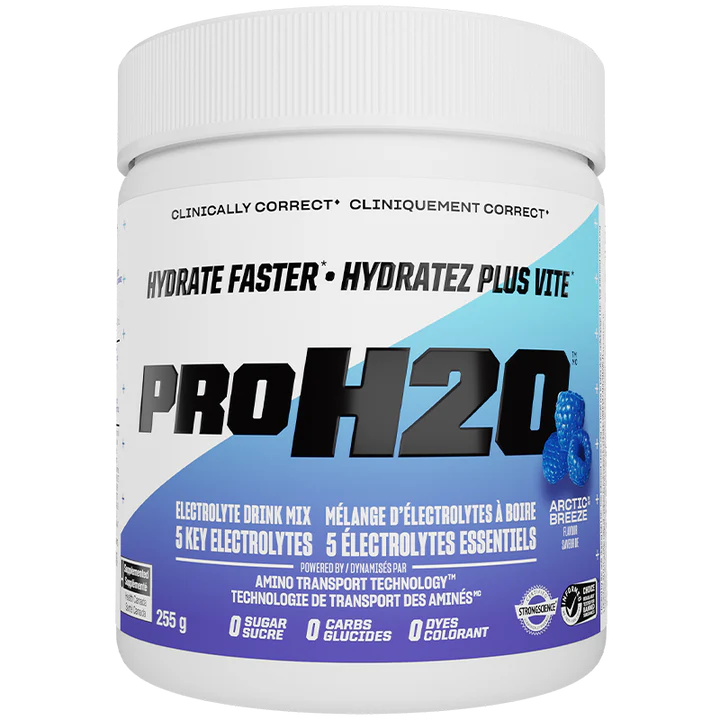 PVL Pro H20 Sugar-Free Electrolytes (255g) - Top Nutrition and Fitness Canada Arctic Breeze-Orange-Berry Blast