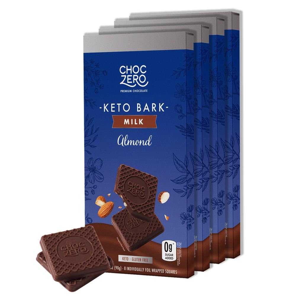 ChocZero Sugar Free Keto Bark (1 bar of 8 pieces) — alternate angle