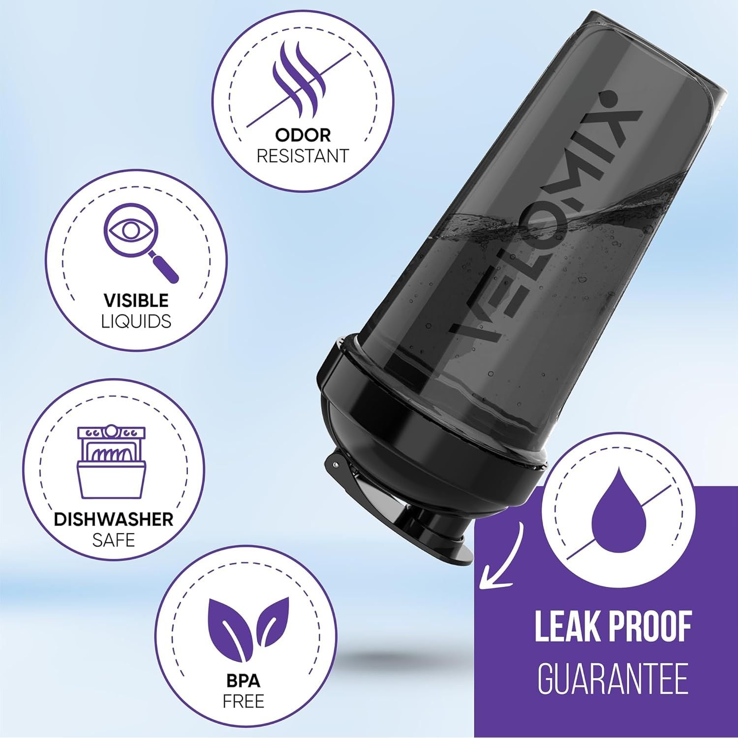 Velomix Shaker Bottle with Ball (1 bottle-28 oz)