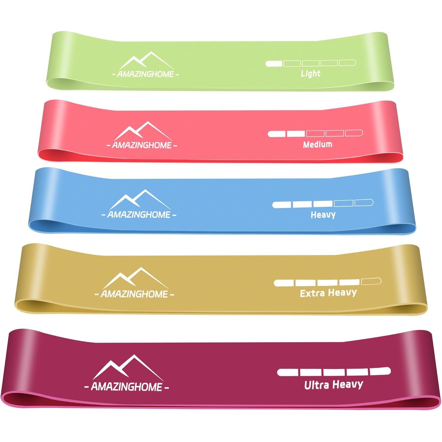 Resistance Bands for Exercise - 5 Pack - Top Nutrition and Fitness Canada Default Title