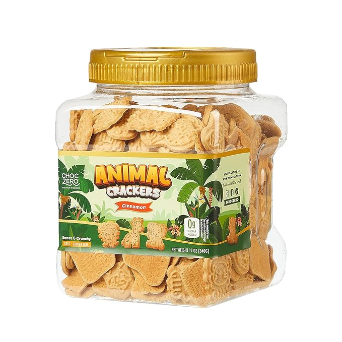 ChocZero Keto GF Cinnamon Animal Crackers (1 tub of 264 cookies)