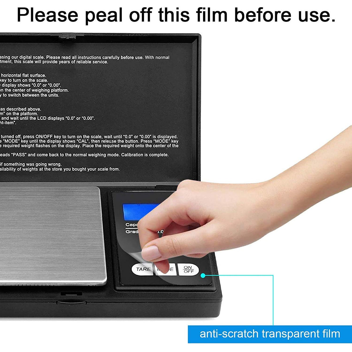 Pocket scale backlit LCD showing precise gram reading for supplement and macro portioning