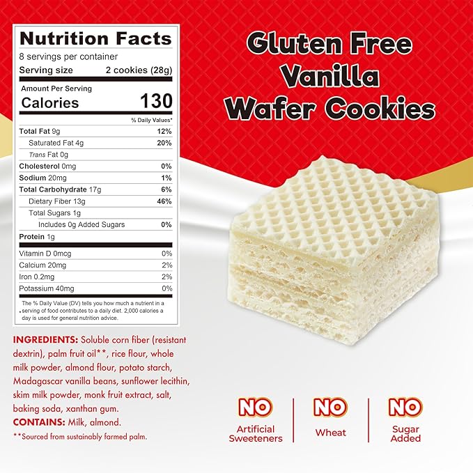 ChocZero Keto GF Wafer Cookies (1 box of 16)