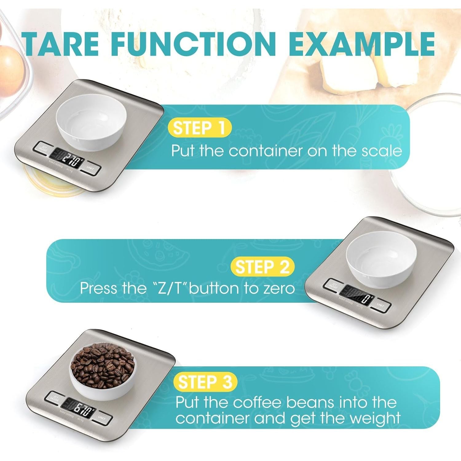 Digital Food Weight Scale (1 scale w. battery included)