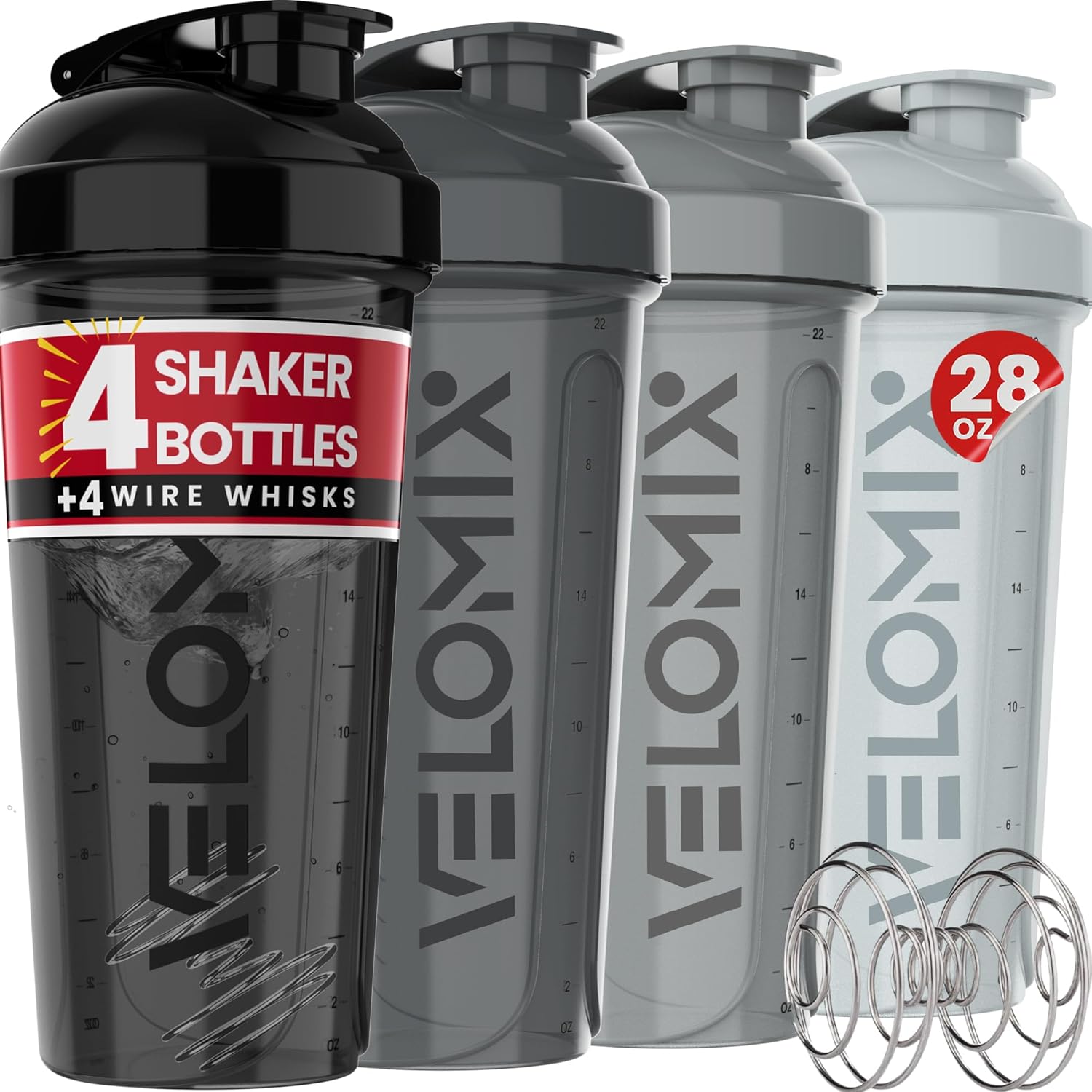 Velomix Shaker Bottle with Ball (1 bottle-28 oz)