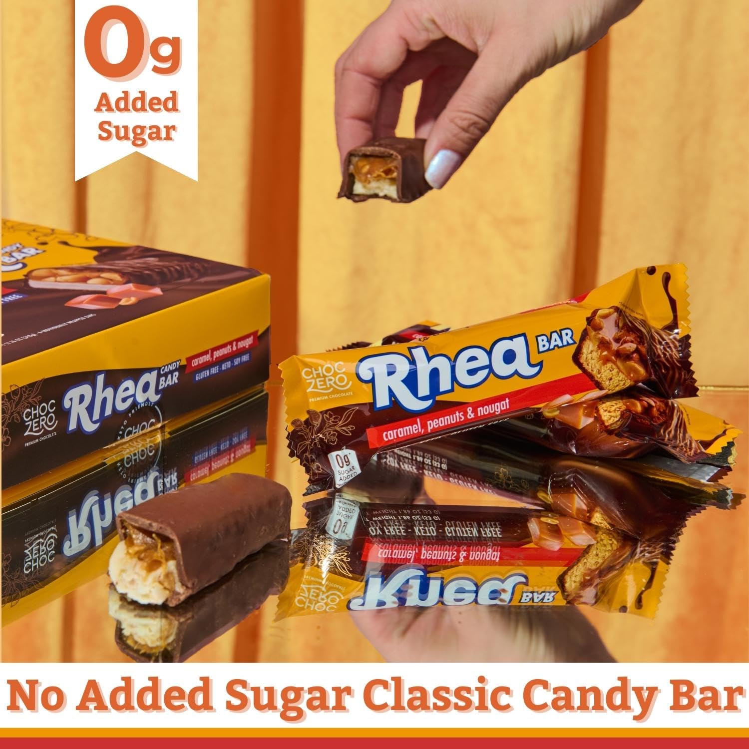 ChocZero GF Keto FULL SIZE Rhea Candy Bars