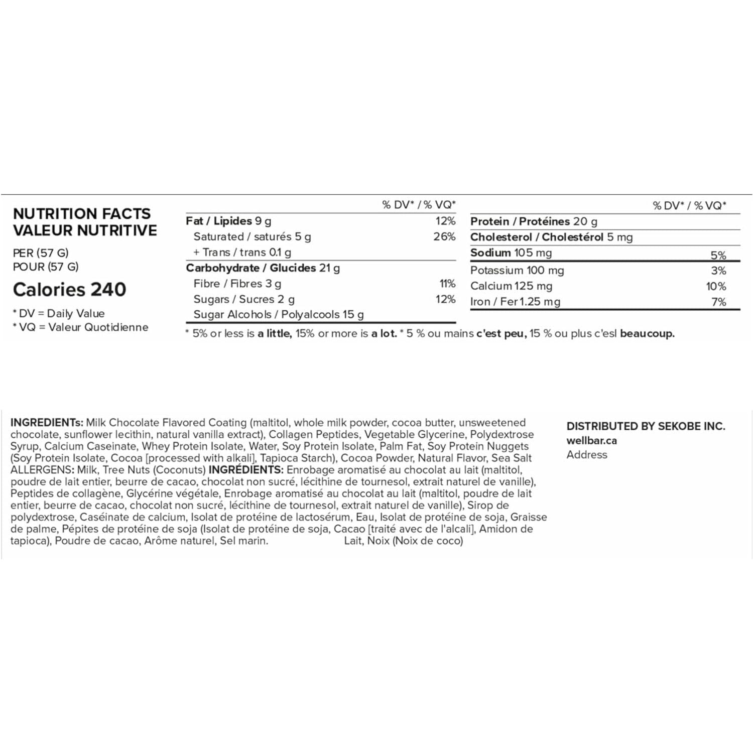 WELLBAR GF Keto Protein Bar (1 Bar)