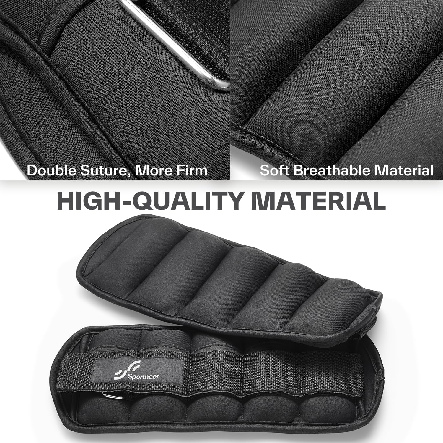 Sportneer Adjustable Ankle & Wrist Weights (2 Pack adjustable from 1-4 lbs)