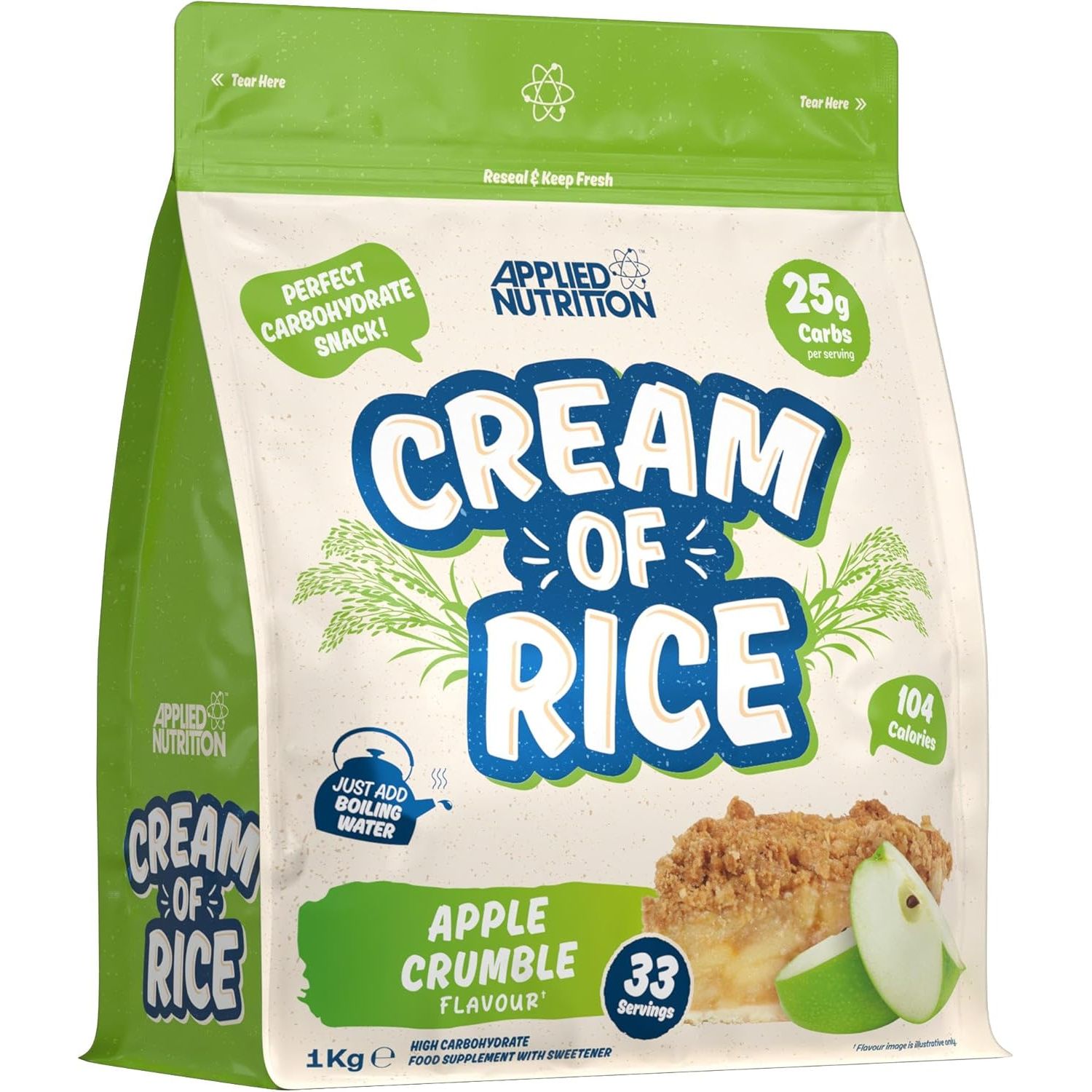 Applied Nutrition Cream Of Rice (1kg) — Apple Crumble