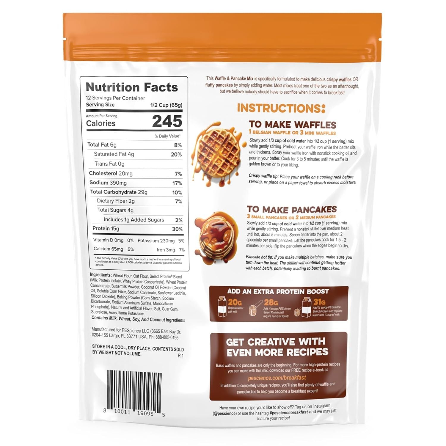 Pescience Pancake & Waffle Mix (12 servings) — image 12
