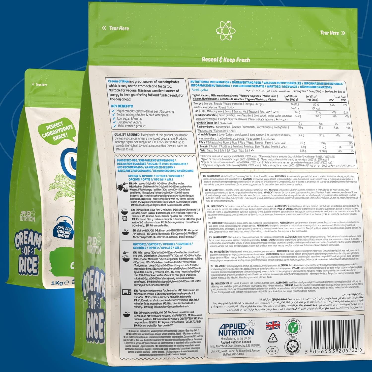 Applied Nutrition Cream Of Rice (1kg) — image 3