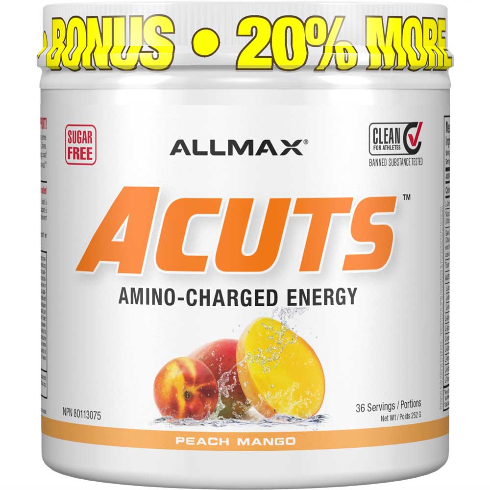 Allmax ACuts Amino Energy Fat Burning Powder (36 Servings) - Top Nutrition and Fitness Canada Watermelon-Pina Colada-Pink lemonade-Blue Rasberry-Peach Mango