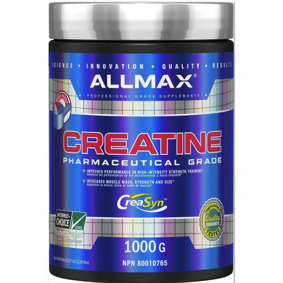 ALLMAX Micronized Creatine Monohydrate Unflavoured 1000g tub (200 servings), 5 g pure CreaSyn per serving — in Canada