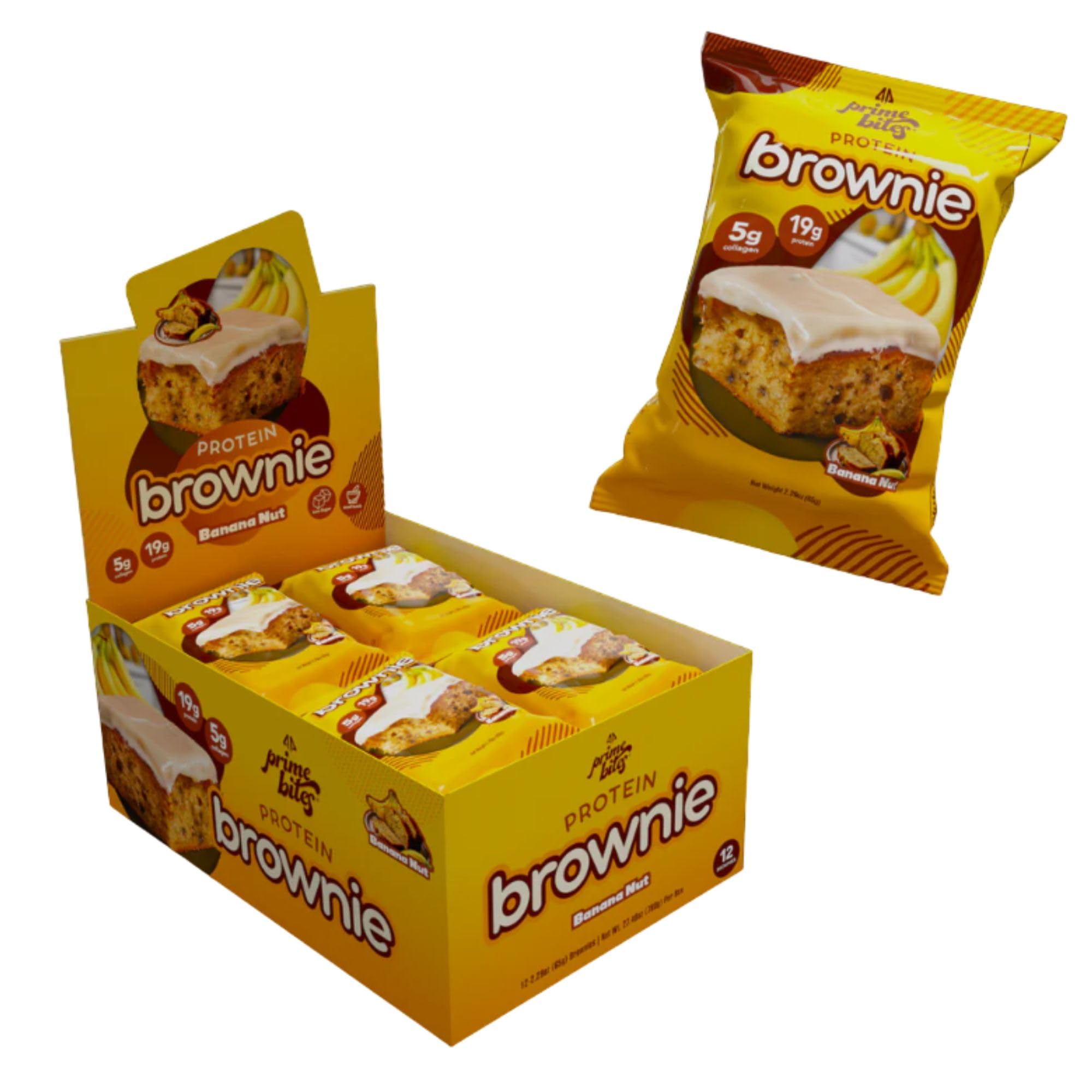 AP Prime Bites Protein Brownies (1 BOX of 12) — Banana Nut