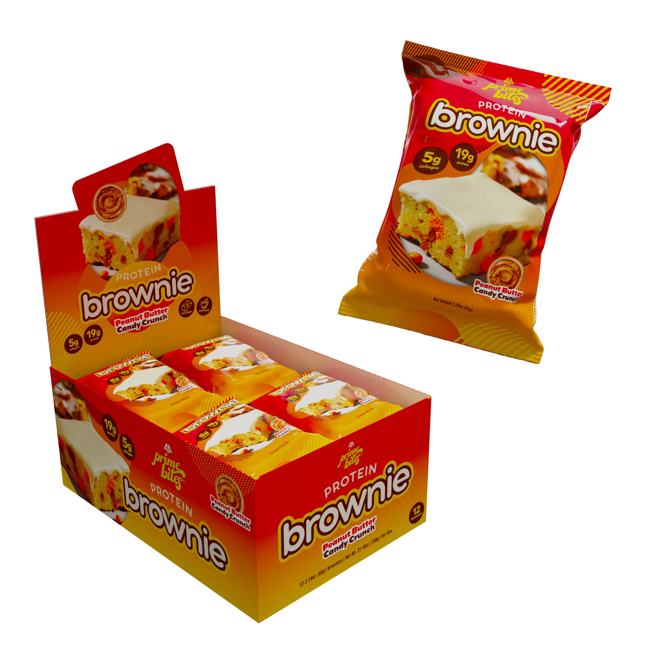 AP Prime Bites Protein Brownies (1 BOX of 12) — Peanut Butter Candy