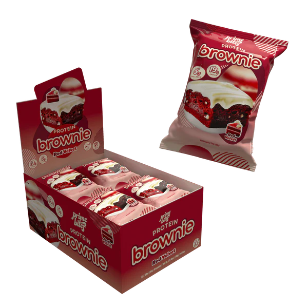 AP Prime Bites Protein Brownies (1 BOX of 12) — Red Velvet
