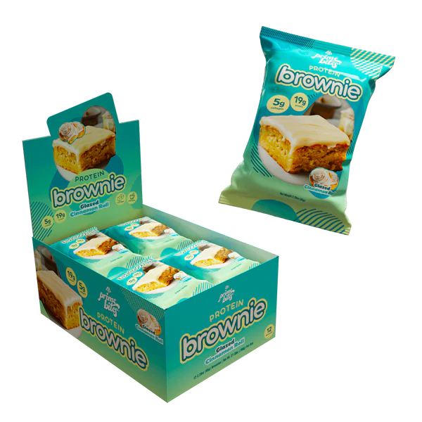 AP Prime Bites Protein Brownies (1 BOX of 12) — Glazed Cinnamon Roll