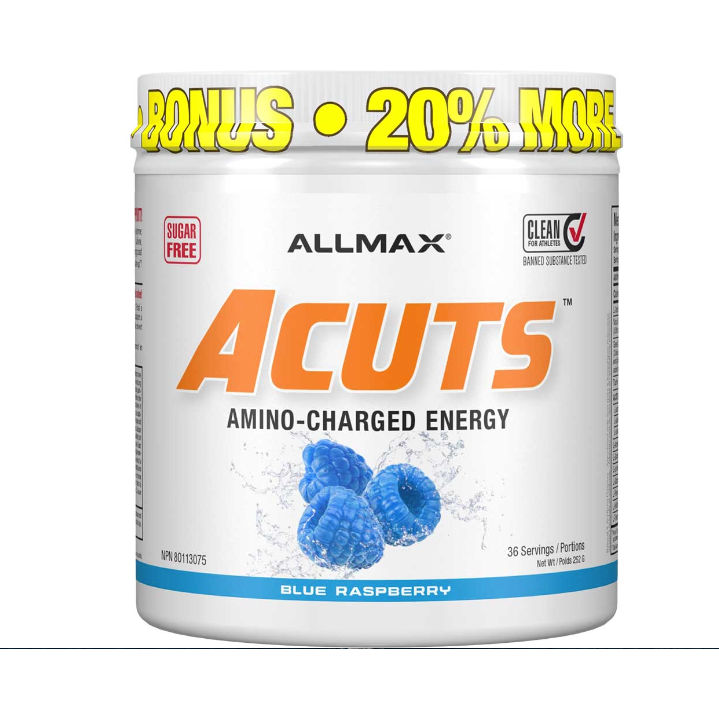 Allmax ACuts Amino Energy Powder (36 Servings) — Blue Rasberry