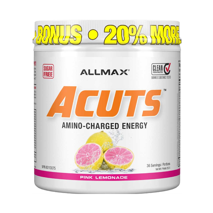 Allmax ACuts Amino Energy Fat Burning Powder (36 Servings) - Top Nutrition and Fitness Canada Watermelon-Pina Colada-Pink lemonade-Blue Rasberry-Peach Mango
