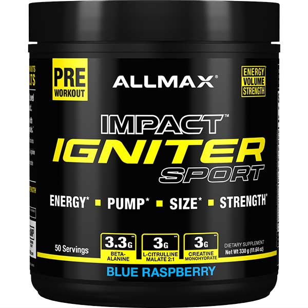 Allmax Impact Igniter SPORT Pre-Workout (50 servings) - Top Nutrition and Fitness