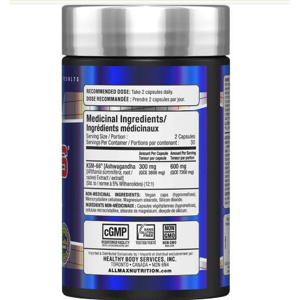Allmax KMS-66 Ashwagandha (60 Caps) - Top Nutrition and Fitness
