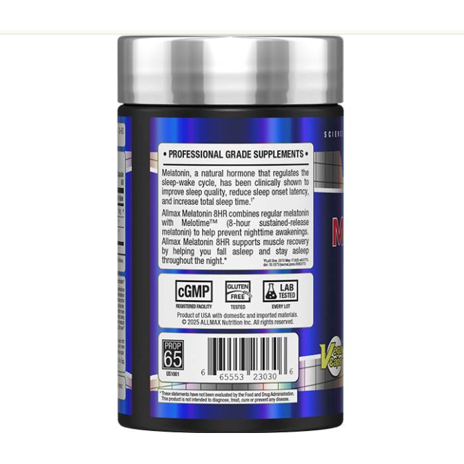 Allmax Melatonin 8HR (60 Capsules) - Top Nutrition and Fitness