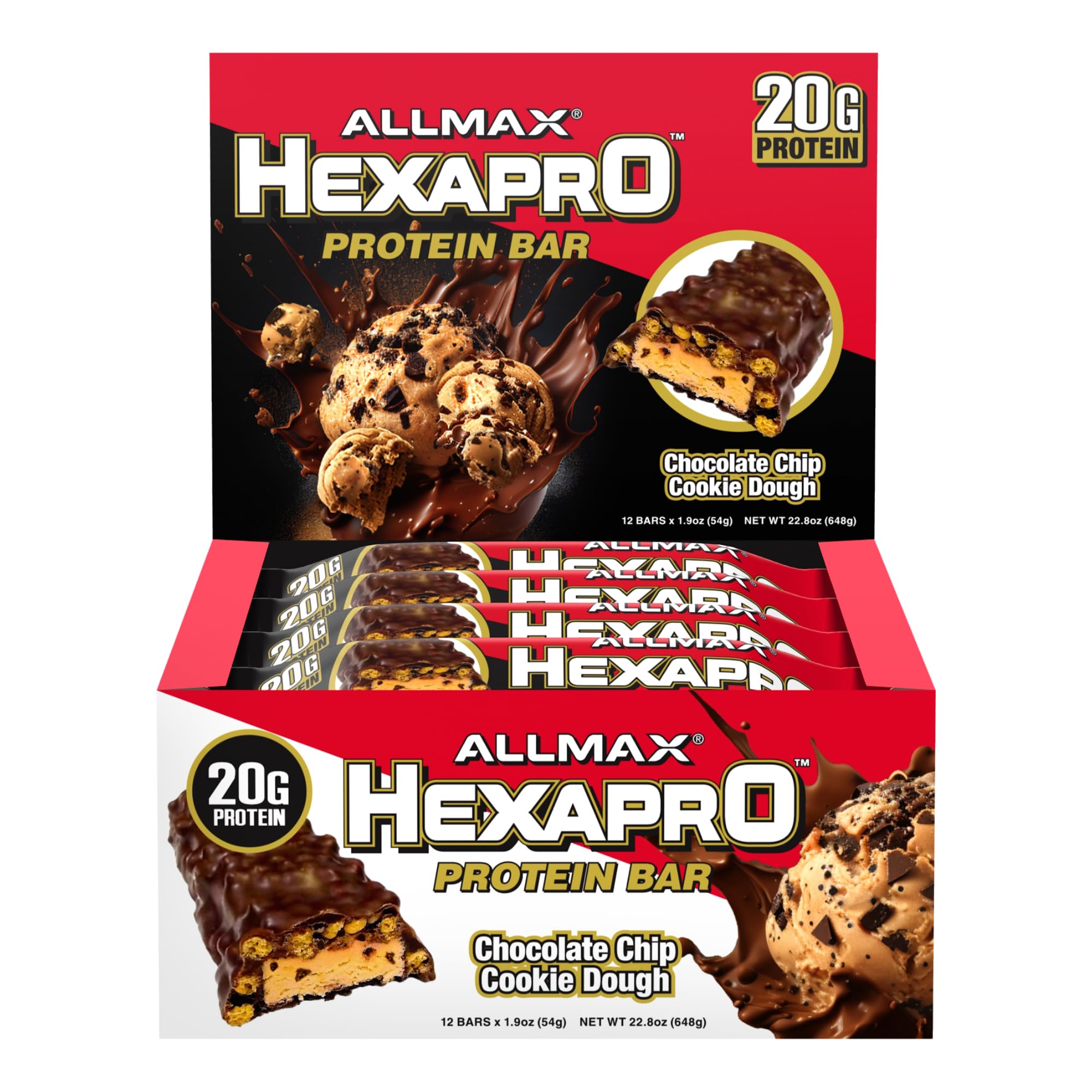 Allmax Nutrition Hexapro Protein Bar (1 BOX of 12) - Top Nutrition and Fitness