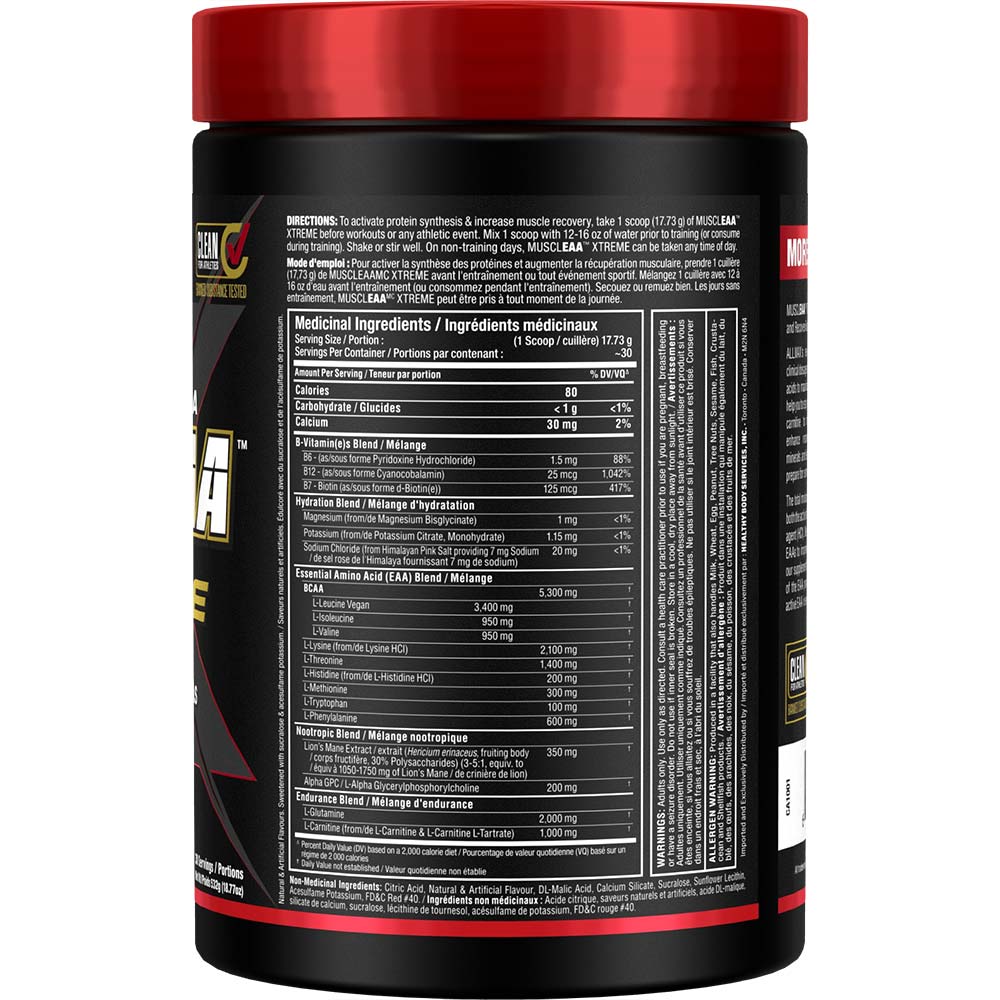 Allmax Nutrition MusclEAA Xtreme BCAAs + EAAs Powder (30 servings) - Top Nutrition and Fitness
