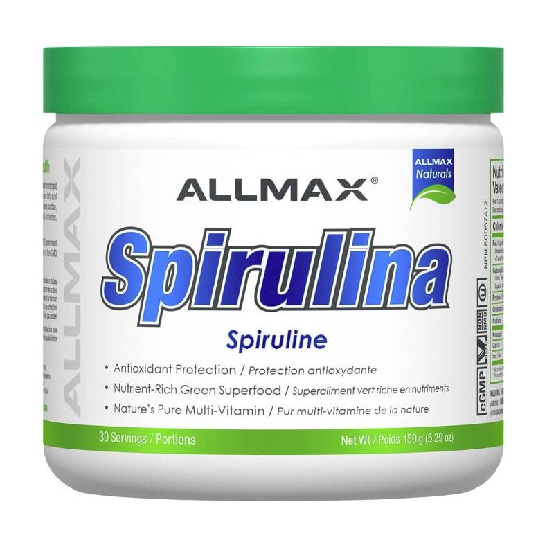 Allmax Nutrition Organic Spirulina Powder (30 servings) BEST BY 05/2025 - Top Nutrition and Fitness
