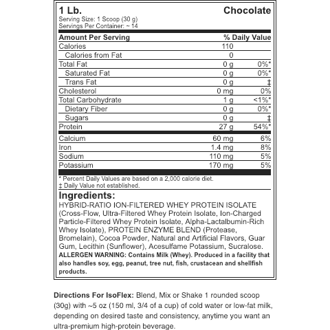 Allmax Nutrition Isoflex Whey Protein Isolate (1lb)