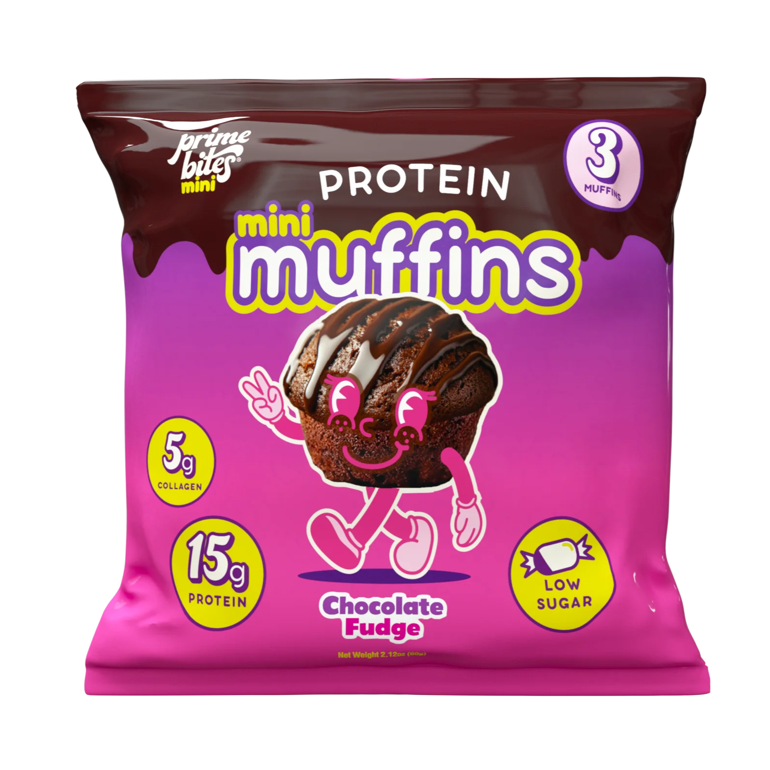 Alpha Prime Mini Keto Protein Muffins (1 pack of 3 mini muffins) - Top Nutrition and Fitness