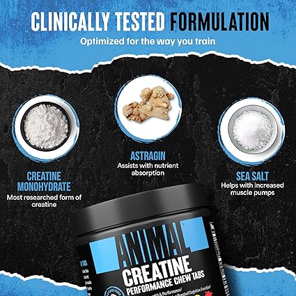 Animal Creatine Monohydrate Chews (120 chews) - Top Nutrition and Fitness