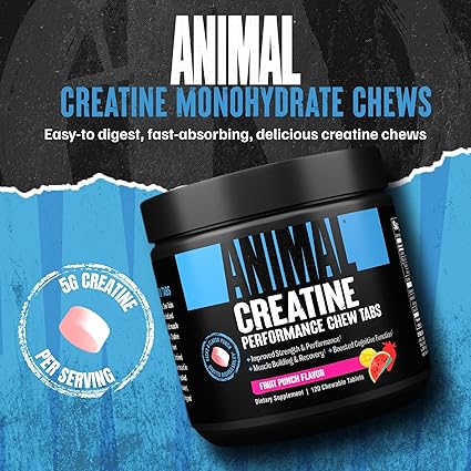 Animal Creatine Monohydrate Chews (120 chews) - Top Nutrition and Fitness
