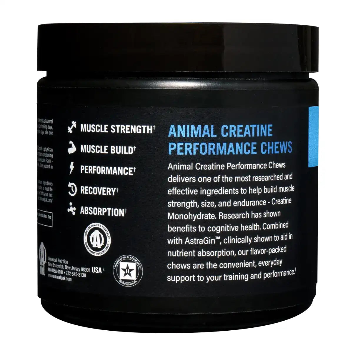 Animal Creatine Monohydrate Chews (120 chews) - Top Nutrition and Fitness