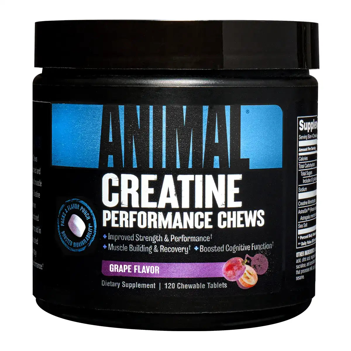 Animal Creatine Monohydrate Chews (120 chews) - Top Nutrition and Fitness