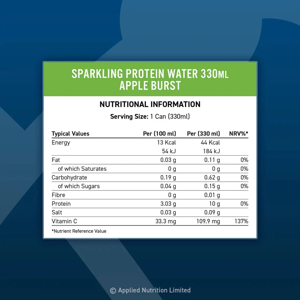 Applied Nutrition Sparkling Protein Collagen Water RTD (1 can) - Top Nutrition and Fitness