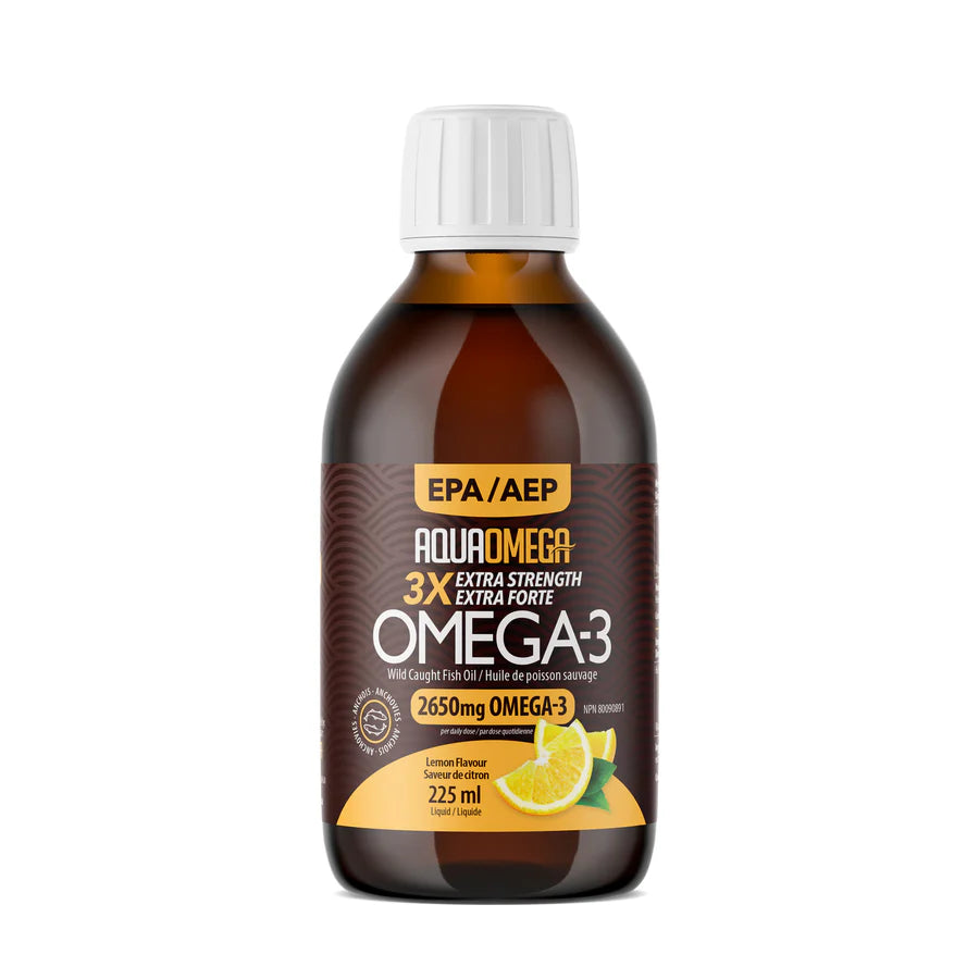 AquaOmega Omega-3 3X Extra Strength EPA (225 ml-30 servings) - Top Nutrition and Fitness