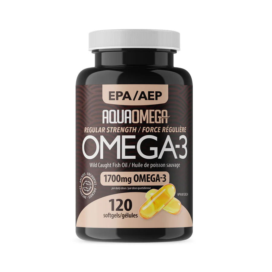 AquaOmega Fish Oil Omega-3 (120 softgels) - Top Nutrition and Fitness